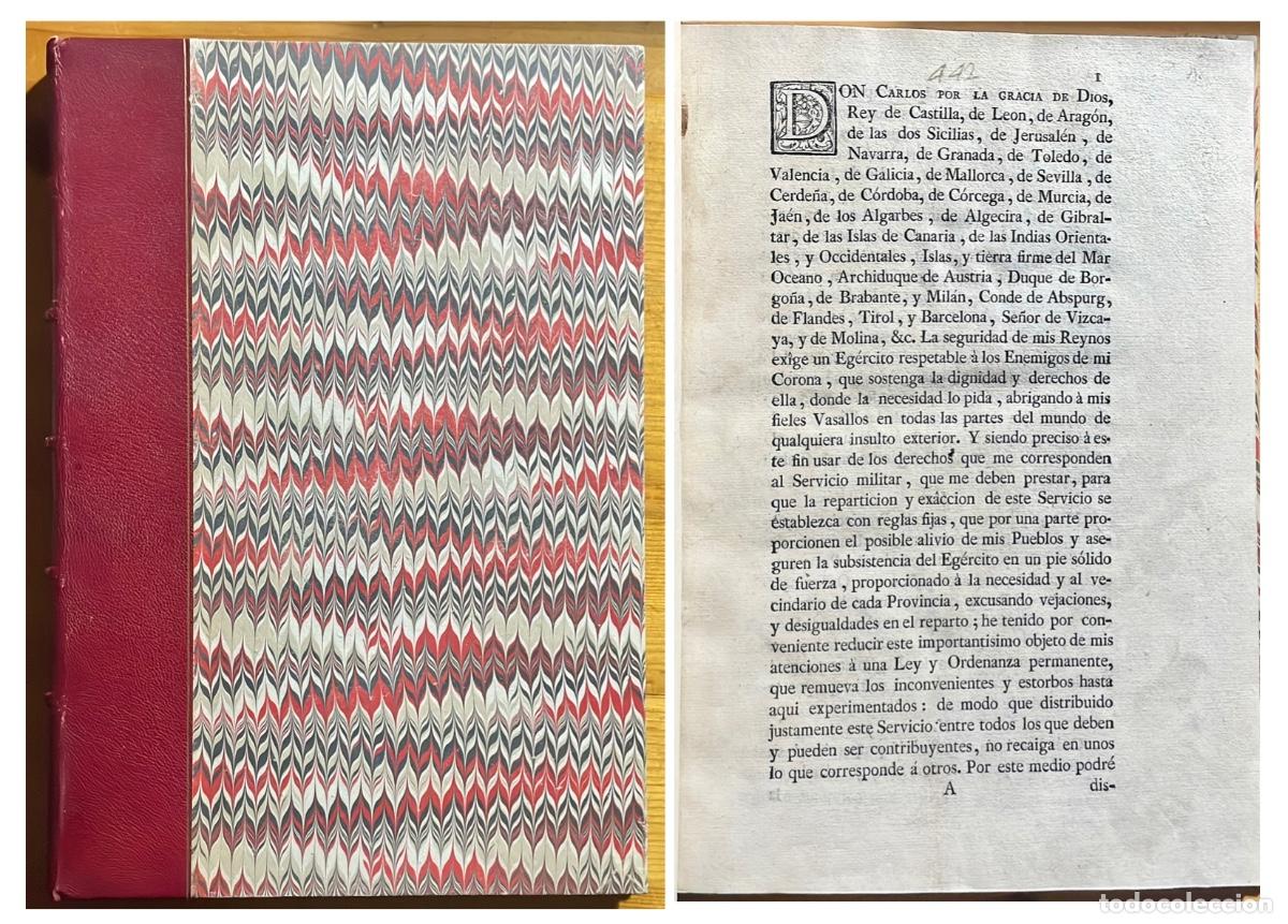 Militaria: MILITARIA- REAL ORDEN CARLOS III- EJERCITO- SORTEO- MOZOS- INSTRUCCIONES- 1770