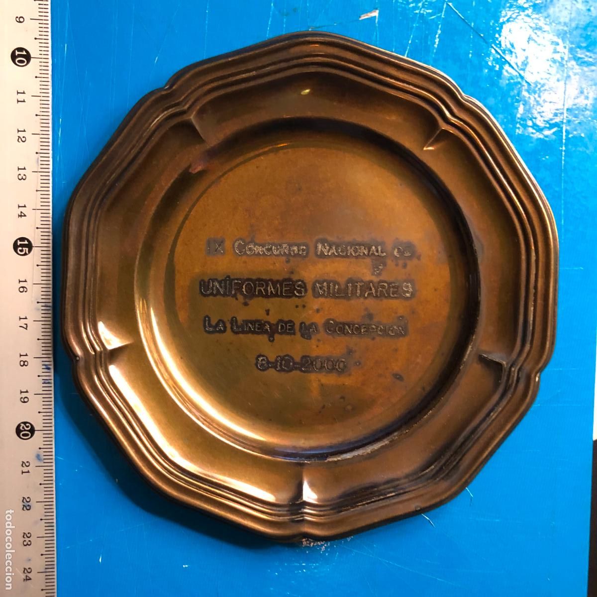 Militaria: BANDEJA ALPACA IX CONCURSO NACIONAL UNIFORMES MILITARES