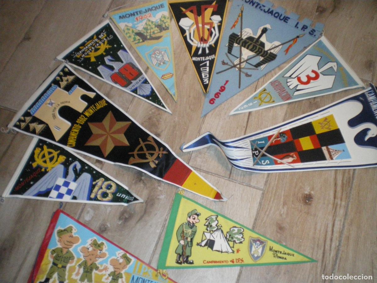 Militaria: LOTE BANDERINES MONTEJAQUE