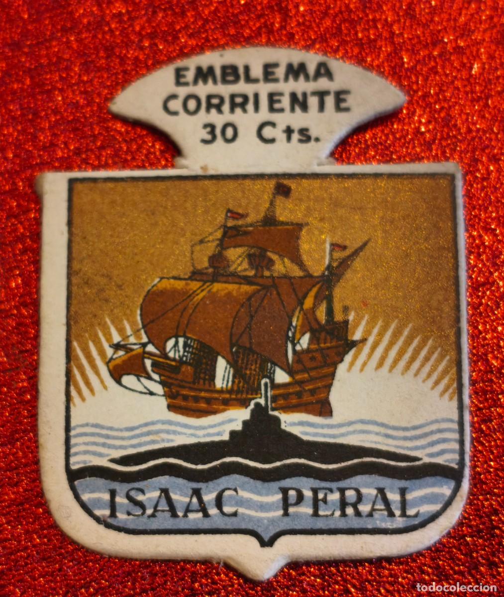 Militaria: Auxilio Social. Emblema Corriente. Isaac Peral. 30 Cts. Serie E. N&ordm; 10.