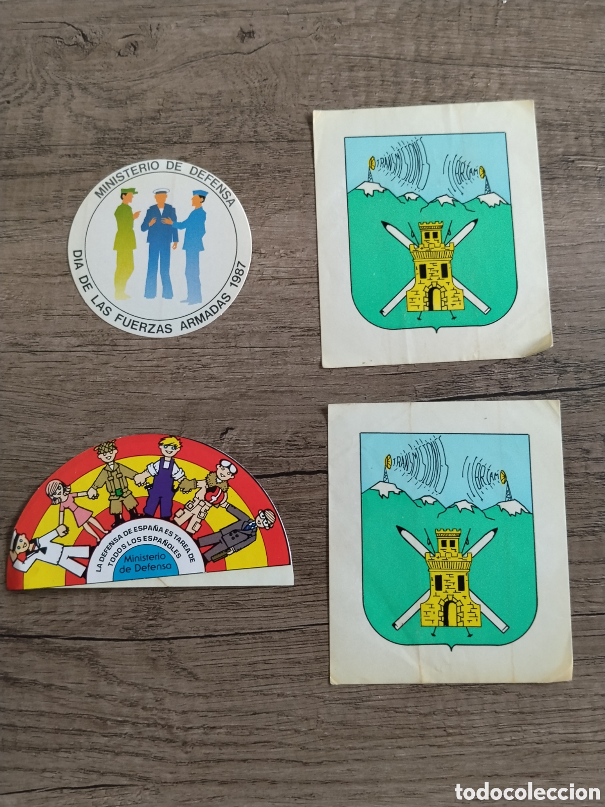 Militaria: Lote pegatinas militares antiguas.transmisiones.fuerzas armadas. Ej&eacute;rcito espa&ntilde;ol.militar