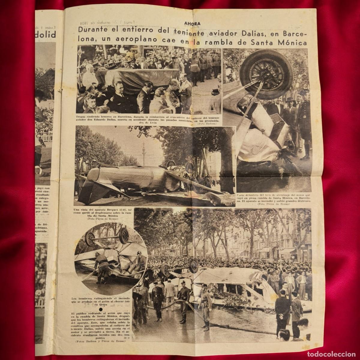 Militaria: Reportajes Militares en Doble Hoja De Peri&oacute;dico Antiguo &ndash; Funeral A&eacute;reo Y Maniobras En Astorga