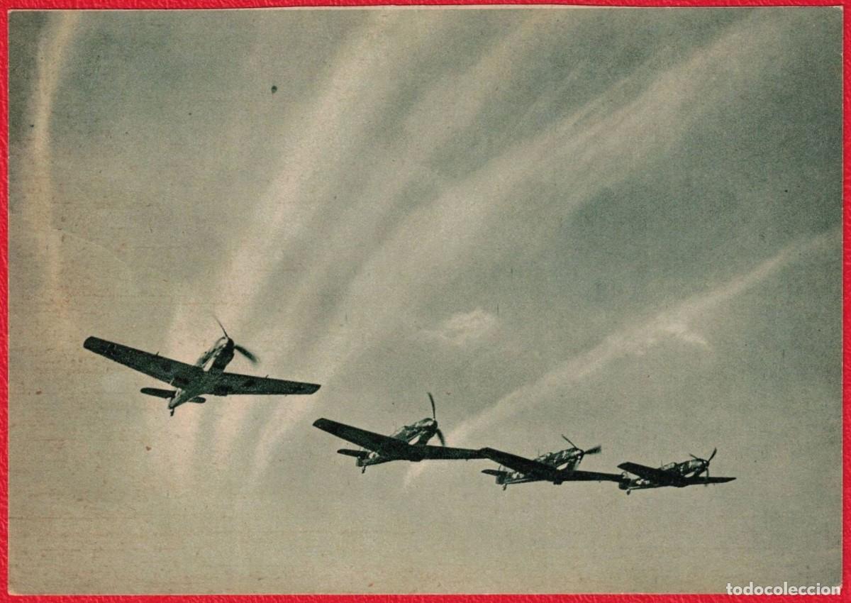 Militaria: Luftwaffe - Fotopostal patriotica original de epoca - III Reich - Der Adler - Deutsches Reich