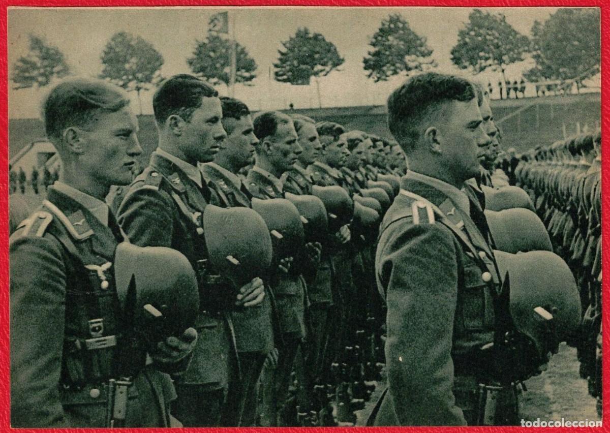 Militaria: Luftwaffe - Fotopostal patriotica original de epoca - III Reich - Der Adler - Deutsches Reich