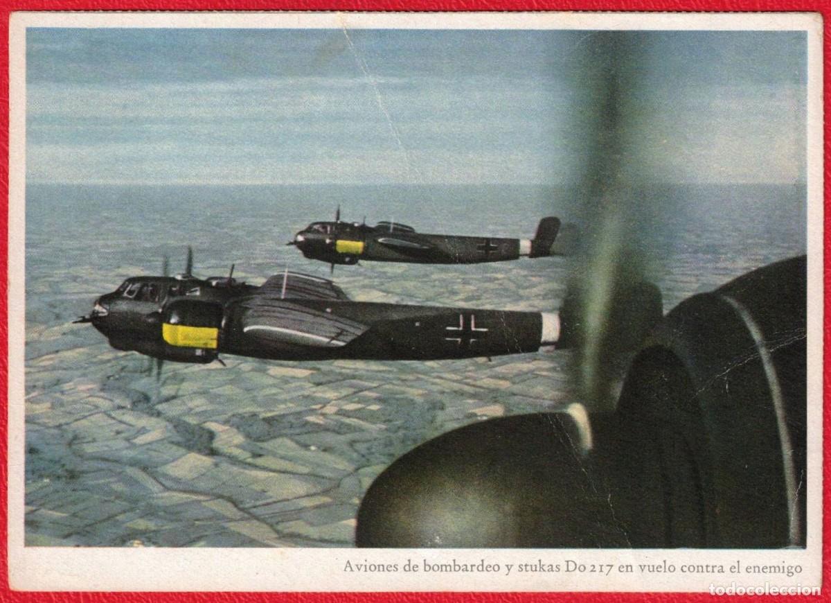 Militaria: Signal - Fotopostal patriotica original de epoca - Carl Werner Deutsches Reich - Edicion Espa&ntilde;ola -