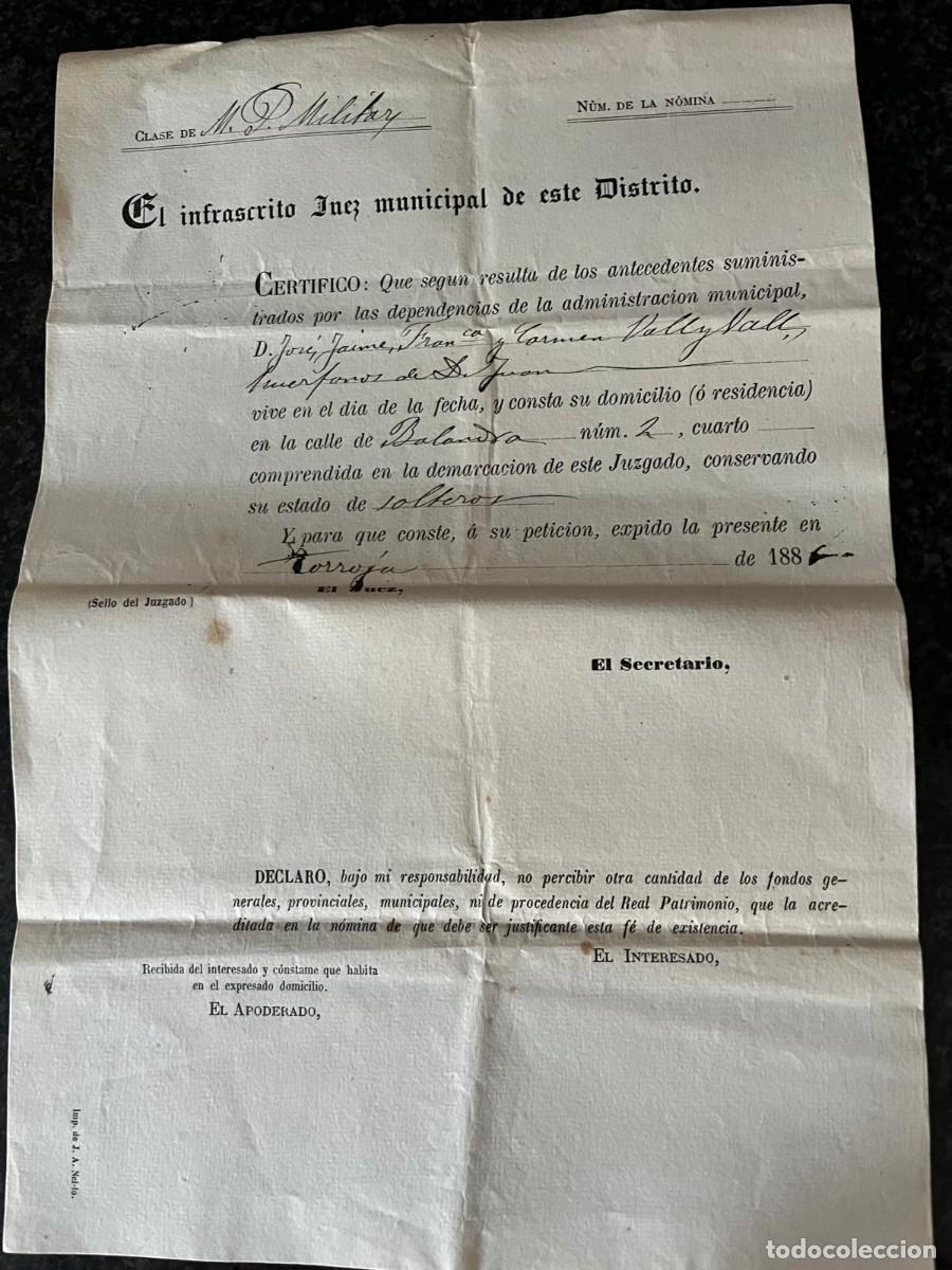 Militaria: militar torroja Tarragona 1886