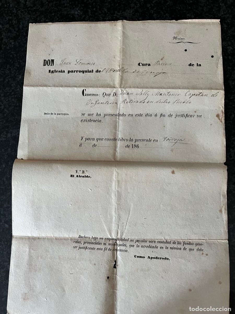 Militaria: capit&aacute;n de infanter&iacute;a Torroja Tarragona 1860