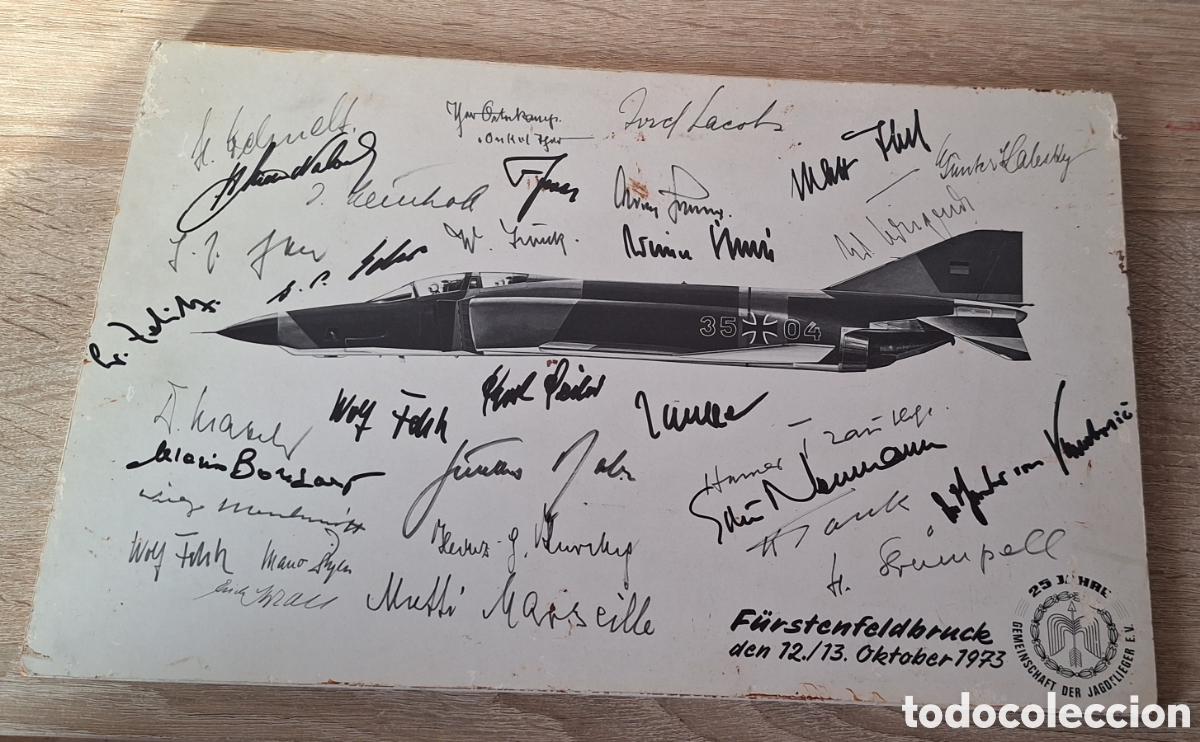 Militaria: Cuadro Conmemorativo 25 Aniversario Pilotos de Combate - Caza McDonnell Douglas F4 Phantom II -