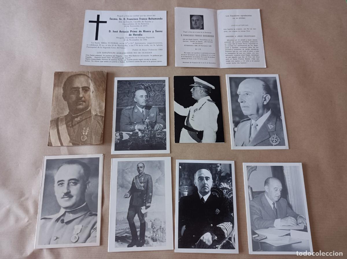 Militaria: 10 DOCUMENTOS ANIVERSARIO MUERTE FRANCISCO FRANCO Y JOS&Eacute; ANTONIO PRIMO DE RIVERA