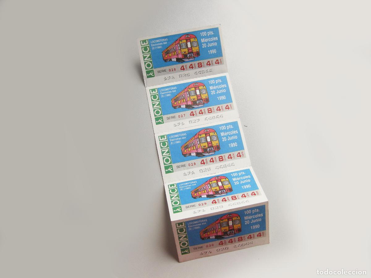Militaria: LOTE DE BILLETES DE LOTER&Iacute;A DE LA ONCE. LOCOMOTORA ELECTROTREN 444. 1990