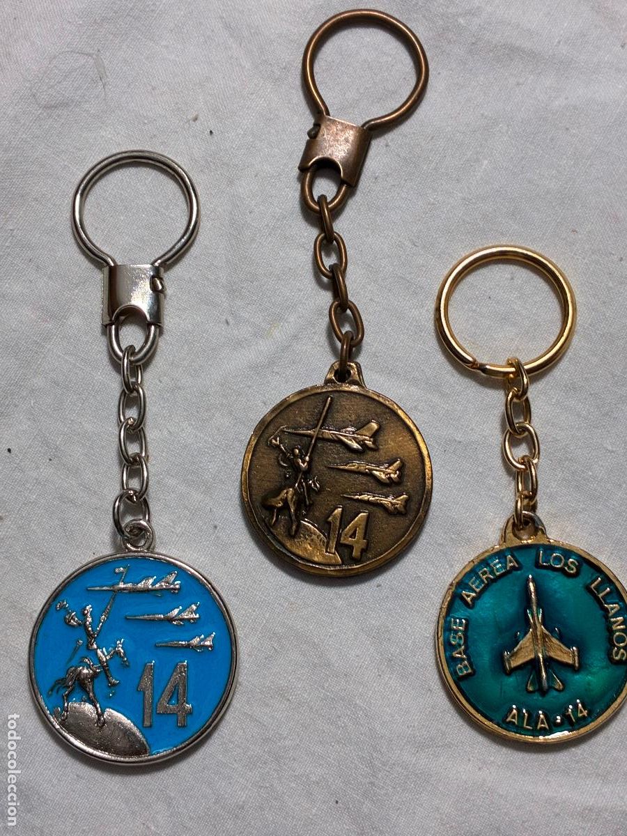 Militaria: Albacete tres llaveros base a&eacute;rea de Los Llanos ej&eacute;rcito del aire ver fotos