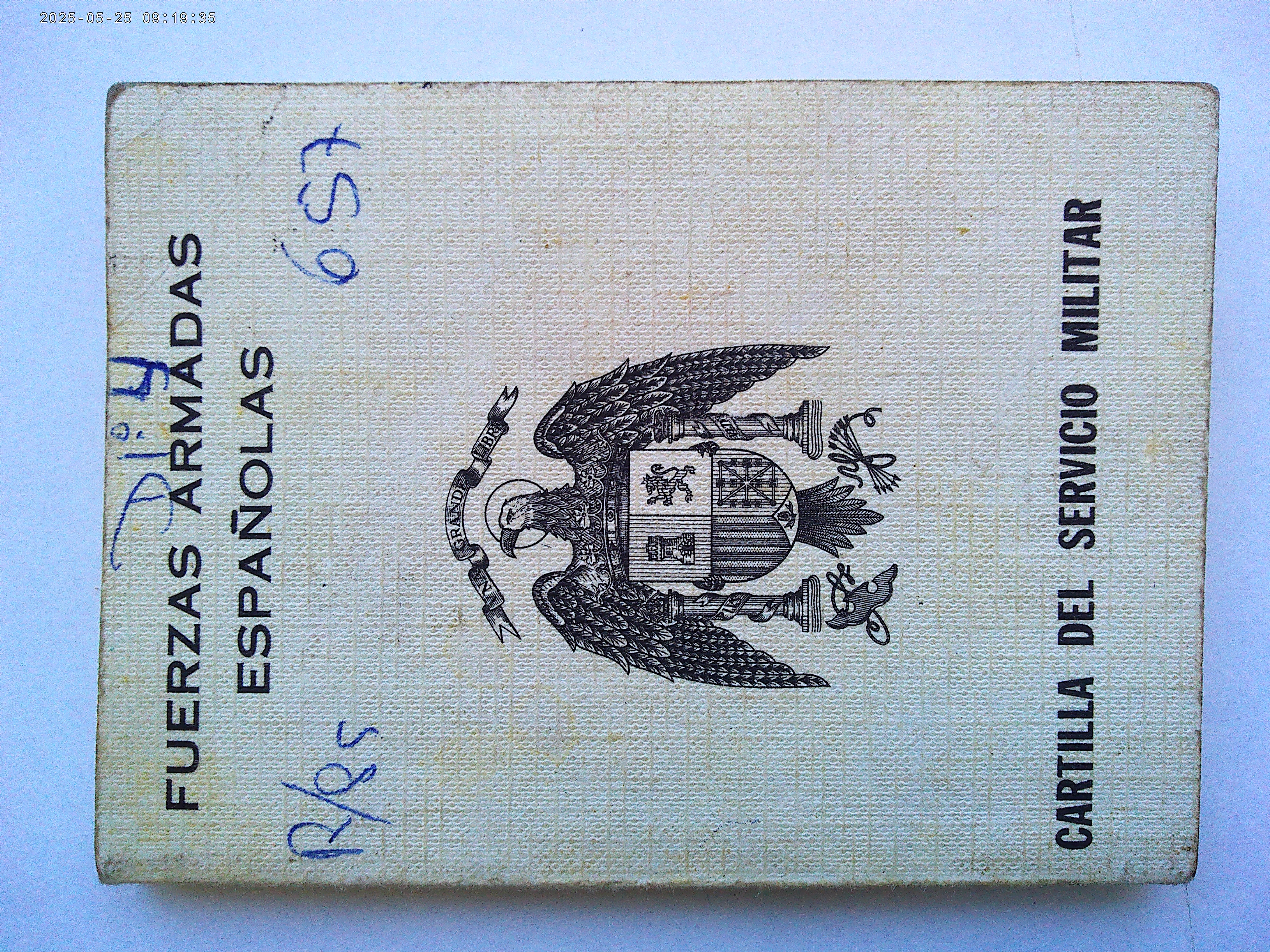 Militaria: FUERZAS ARMADAS ESPA&Ntilde;OLAS : CARTILLA DEL SERVICIO MILITAR . SEVILLA ( CON AGUILA DE SAN JUAN )
