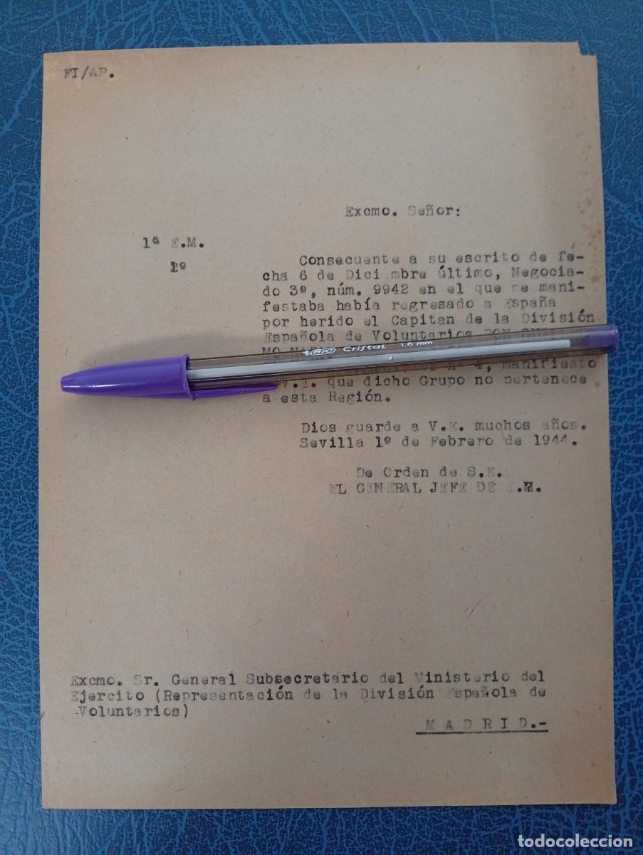 Militaria: DIVISION AZUL DOCUMENTOS CAPITAN INGENIEROS