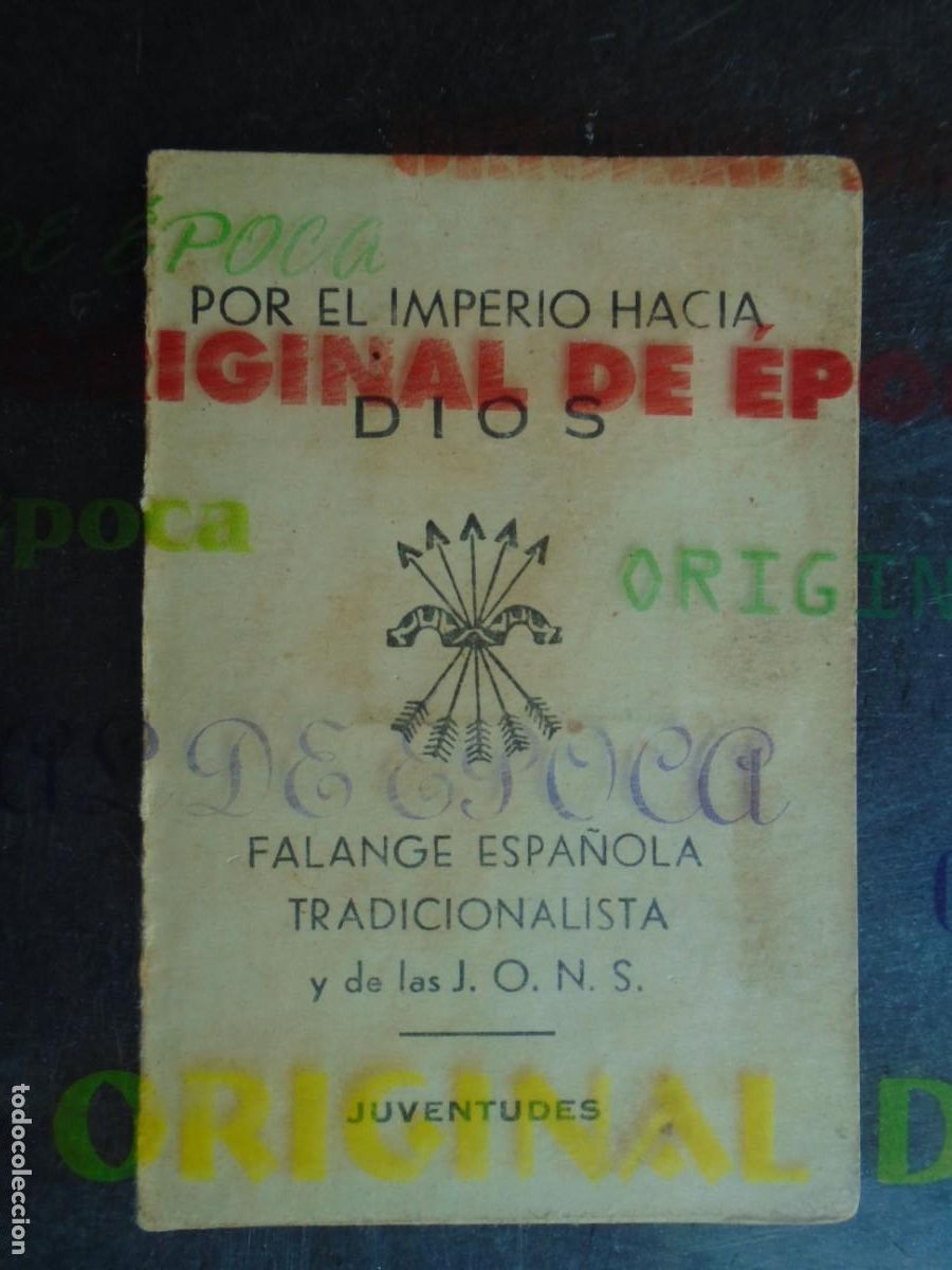 Militaria: (MI-260500)CARNET JUVENTUDES FALANGE ESPA&Ntilde;OLA TRADICIONALISTA Y DE LAS J.O.N.S.-LAS PALMAS 1939