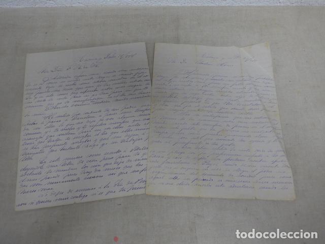 Militaria: Lote 2 antiguas cartas original de Habana de 1878 a estudiar, hablan de Barcelona, Cuba