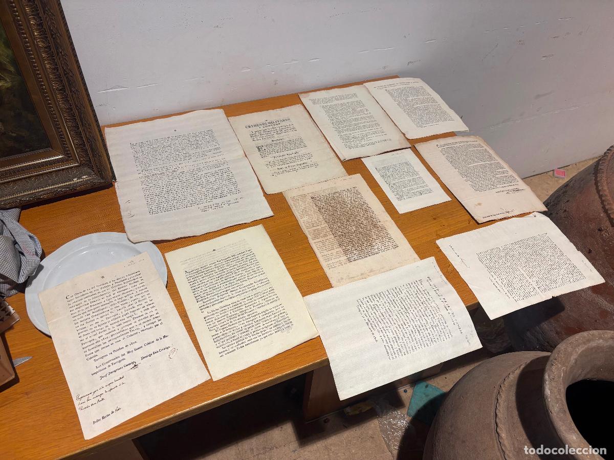 Militaria: Lote de bandos cr&iacute;menes militares y comunes rey guerra del franc&eacute;s independencia Catalu&ntilde;a