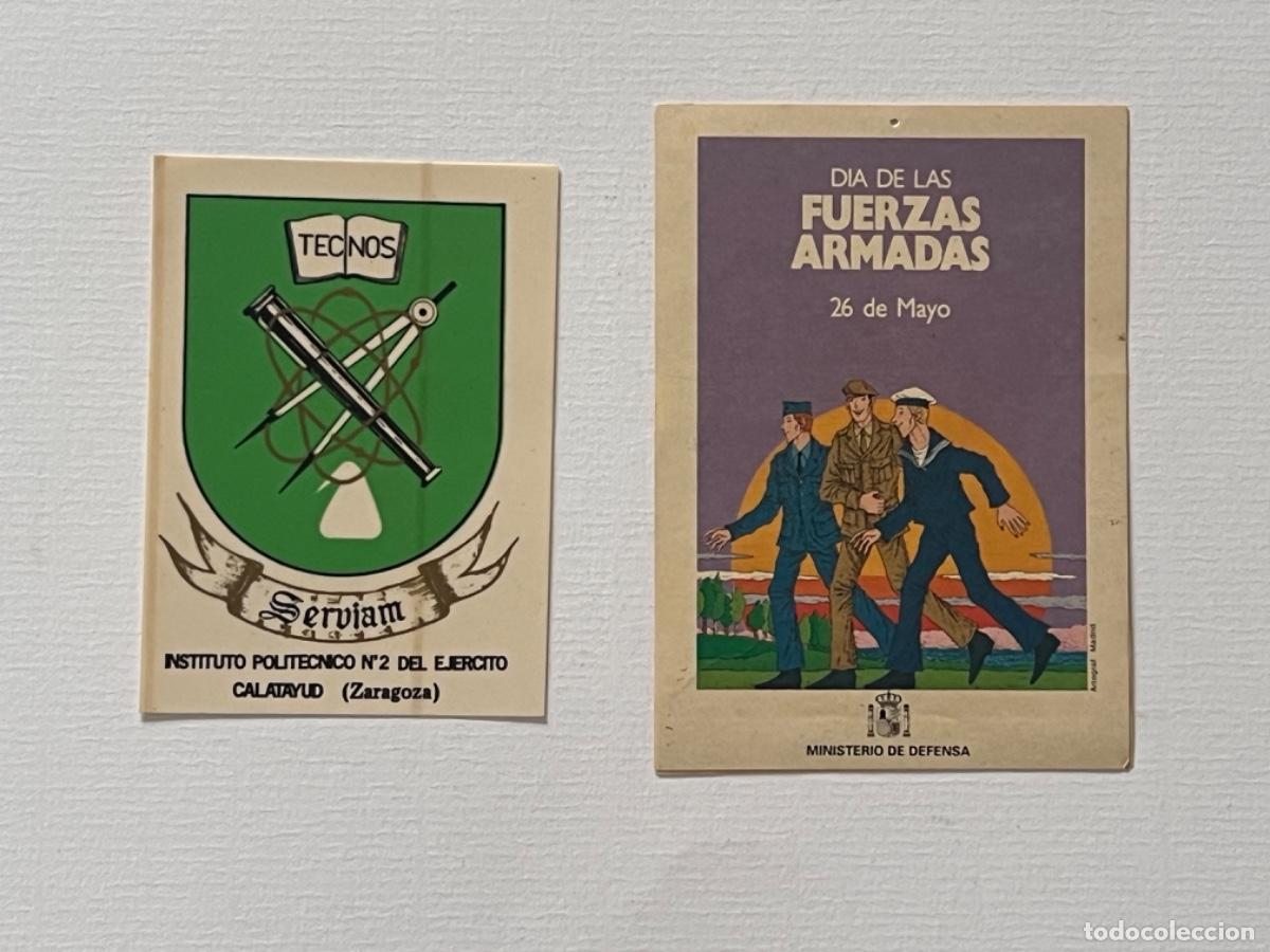 Militaria: 2 pegatinas adhesivos de militares Ej&eacute;rcito