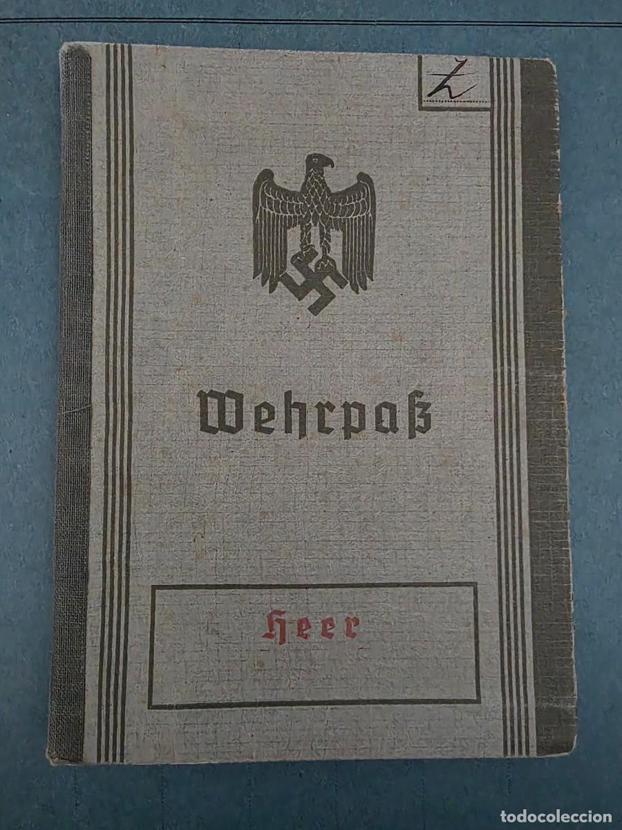 Militaria: Wehrpass original Alemania Nazi / Tercer Reich IIWW &ndash; Heer, Johann Georg Zingler, entradas 1937&ndash;44