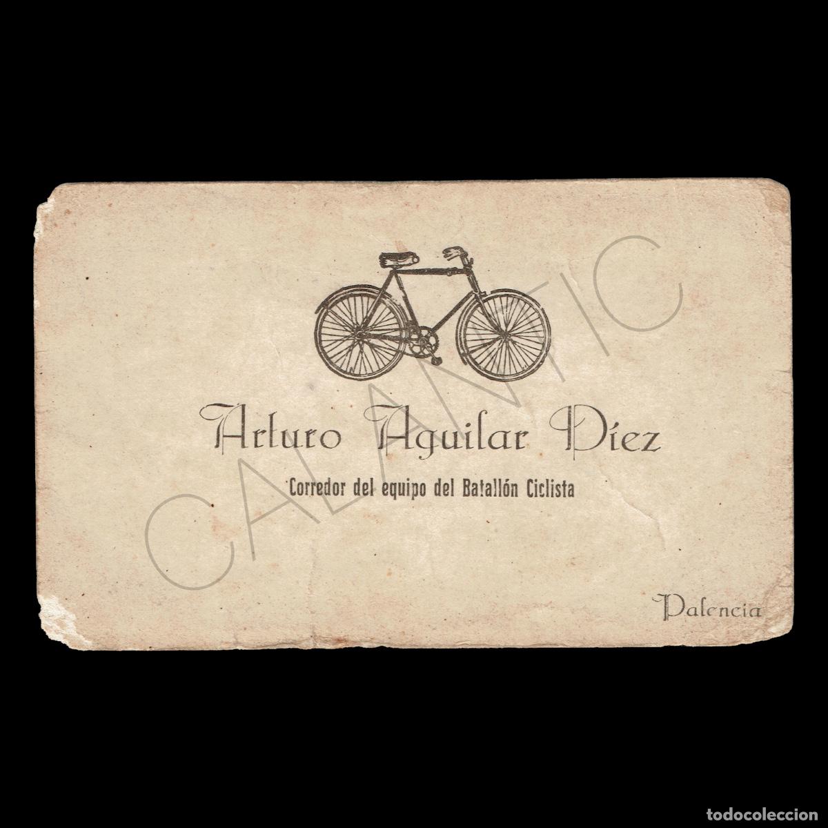 Militaria: Targeta Batall&oacute;n Infanter&iacute;a Ciclista &ndash; Ej&eacute;rcito Rep&uacute;blica &ndash; Arturo Aguilar D&iacute;ez &ndash; Palencia &ndash; A&ntilde;os 30