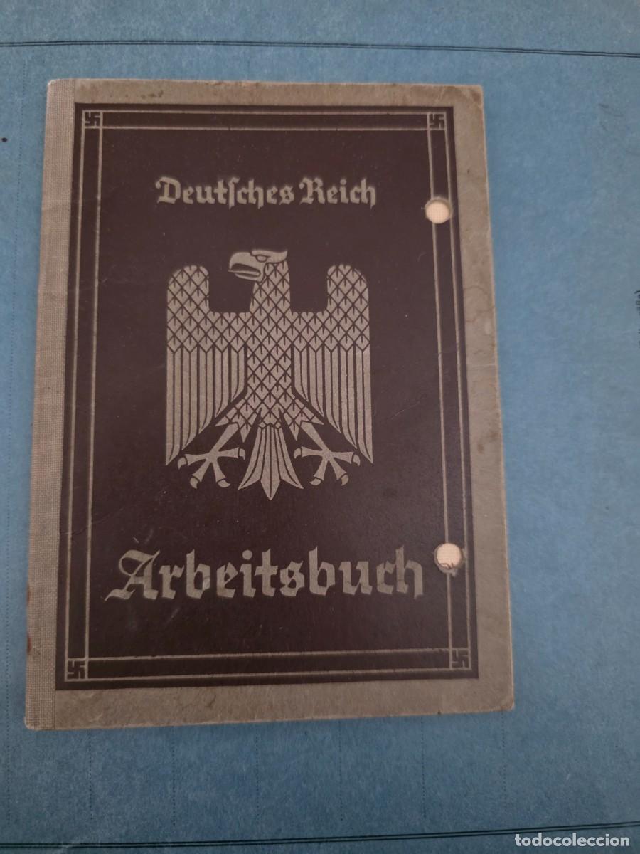 Militaria: Arbeitsbuch original Alemania Nazi / Tercer Reich IIWW &ndash; documento laboral Karlsruhe