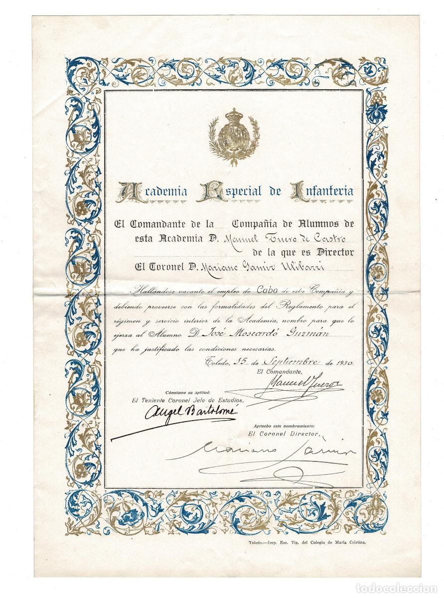 Militaria: CONCEDE A JOS&Eacute; MOSCARD&Oacute; GUZM&Aacute;N. EMPLEO DE CABO DE LA COMPA&Ntilde;&Iacute;A.