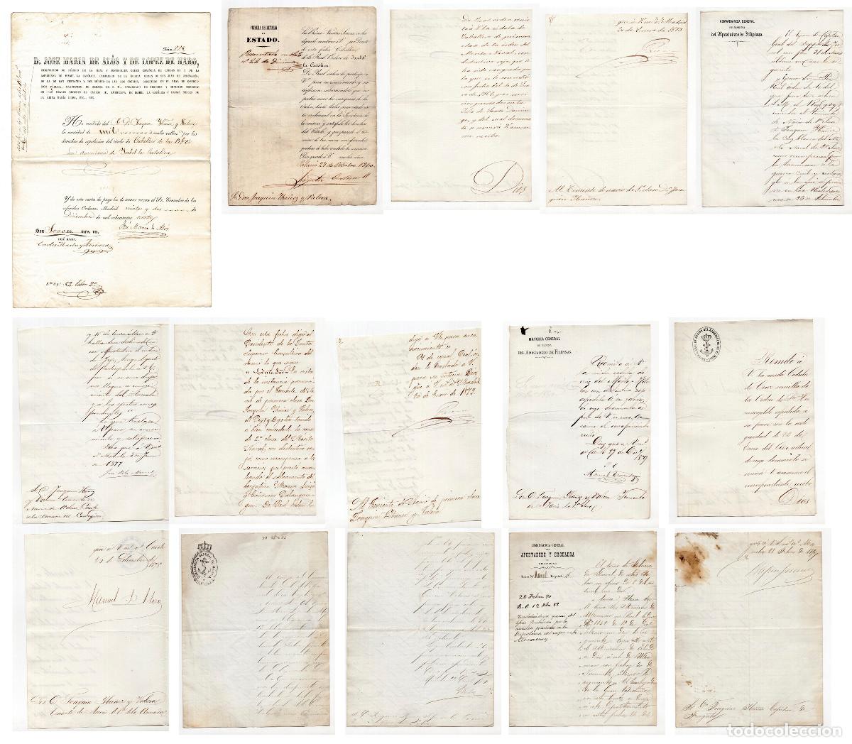 Militaria: LOTE DOCUMENTOS, FILIPINAS. OFICIOS DE CONCESIONES DE MEDALLAS, CAPIT&Aacute;N DE NAVIO.
