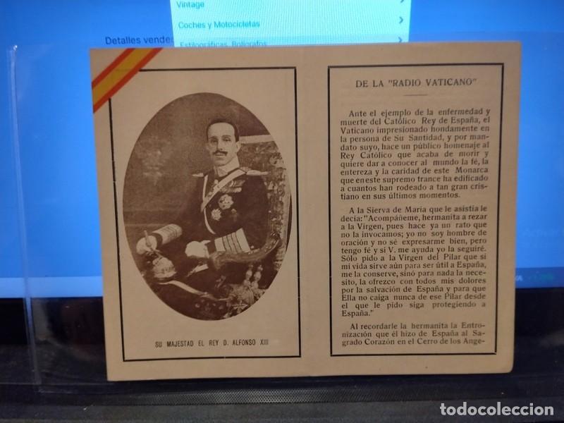 Militaria: 1941, ESQUELA ORIGINAL DE LA MUERTE DEL REY ALFONSO XIII