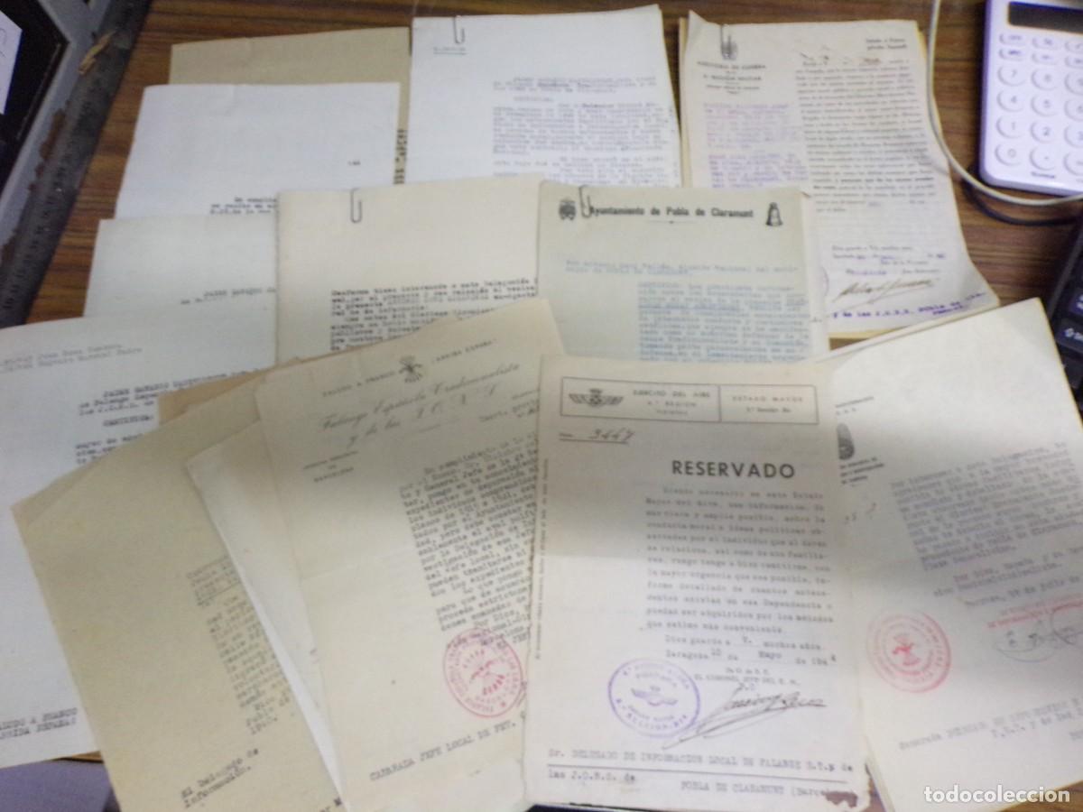 Militaria: LIQUIDANDO. informes conducta personal gente de la pobla de claramut. militar, falange jons 1940.
