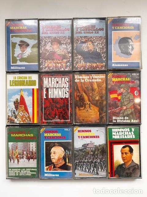 Militaria: LOTE CASETTES HIMNOS MARCHAS Y CANCIONES MILITARES DIVISI&Oacute;N AZUL FALANGE MILITARIA