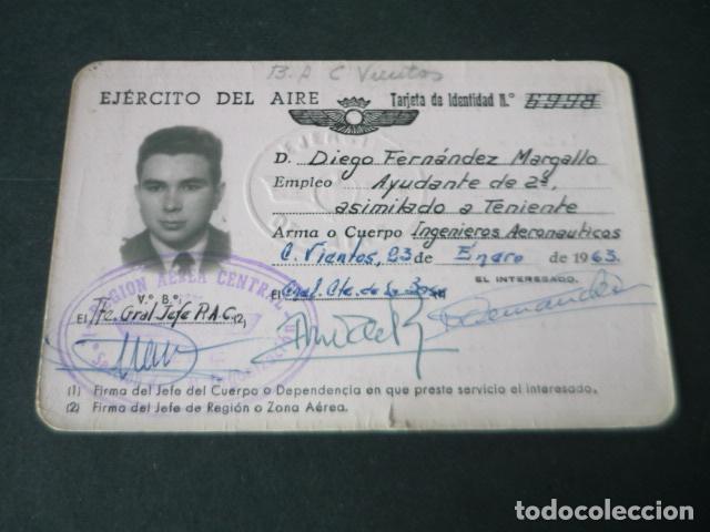 Militaria: CARNET TENIENTE EJERCITO DEL AIRE INGENIERO AERONAUTICO 1963
