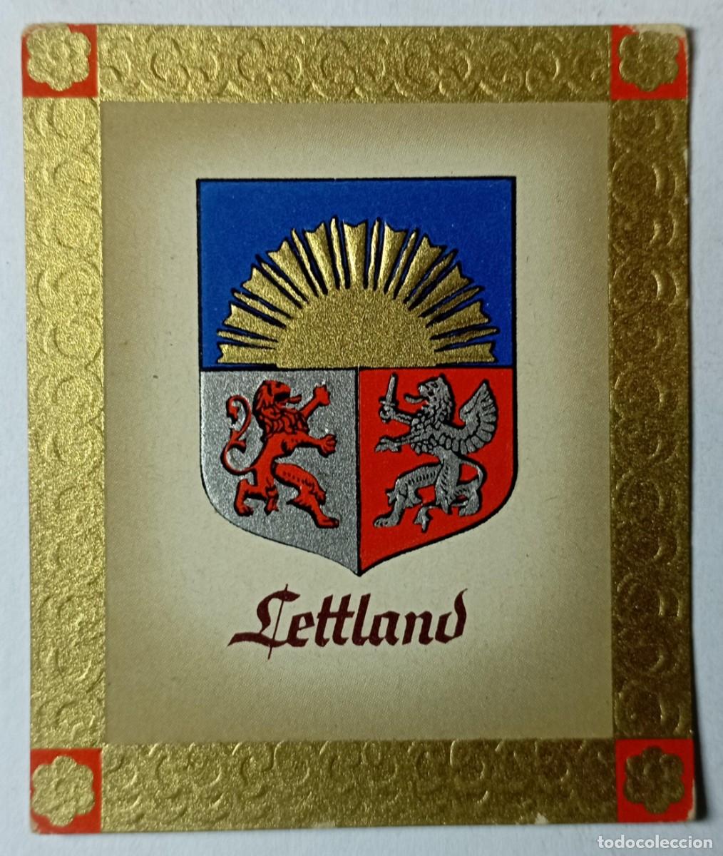 Militaria: Cromo Lettland Wappen (III Reich Hitler- Nazi- Alemania) WWII
