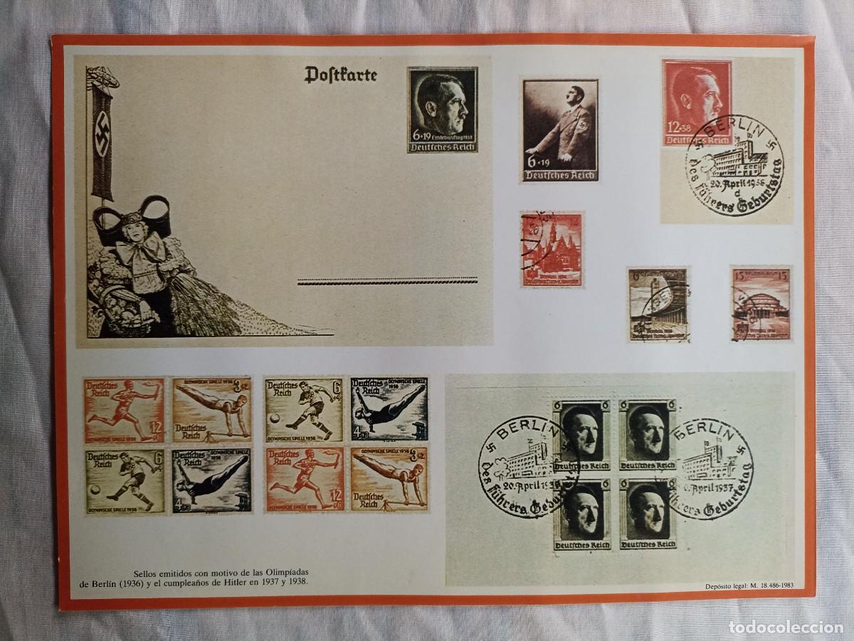 Militaria: L&aacute;mina sellos Olimpiadas de Berlin y Hitler (III Reich Hitler- Nazi- Alemania) WWII