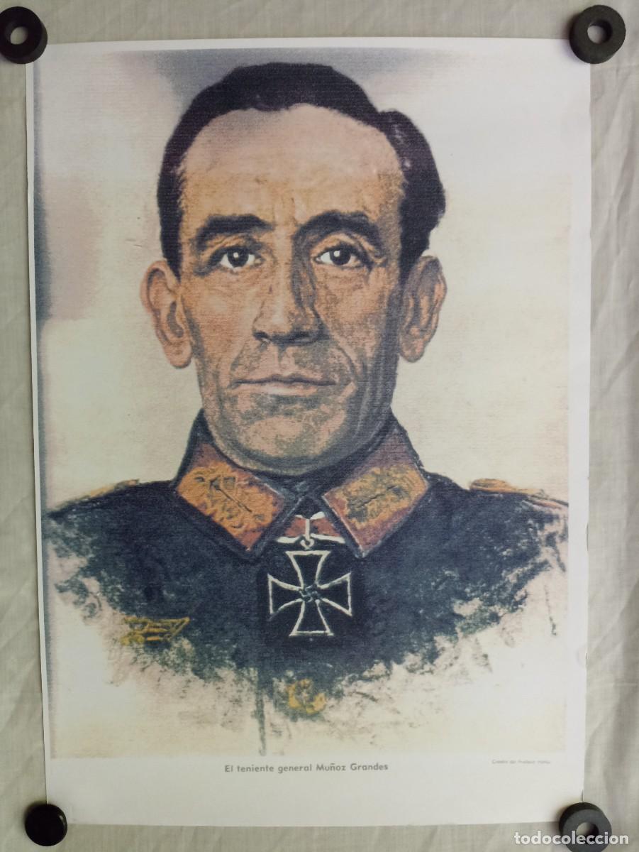Militaria: L&aacute;mina, poster, pintura General Mu&ntilde;oz Grandes (III Reich Hitler- Nazi- Alemania) WWII