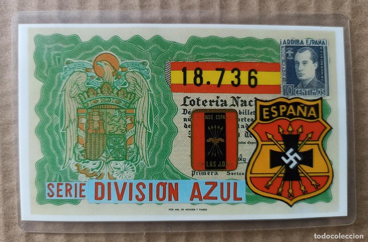Military Antiques: Loter&iacute;a de navidad Divisi&oacute;n Azul (III Reich Hitler- Nazi- Alemania) WWII