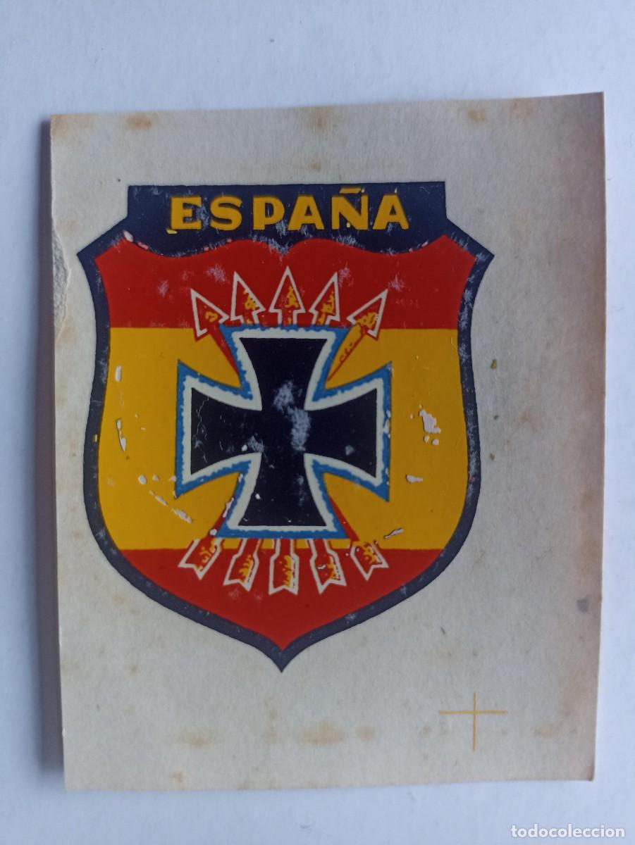 Military Antiques: Vieja pegatina de la Divisi&oacute;n Azul (III Reich Hitler- Nazi- Alemania) WWII