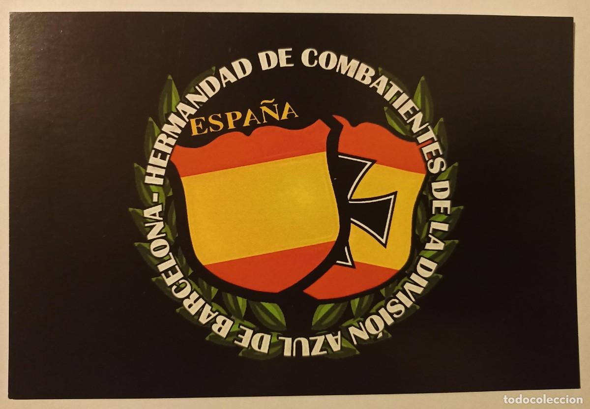 Military Antiques: Tarjeta Divisi&oacute;n Azul de Barcelona (III Reich Hitler- Nazi- Alemania) WWII