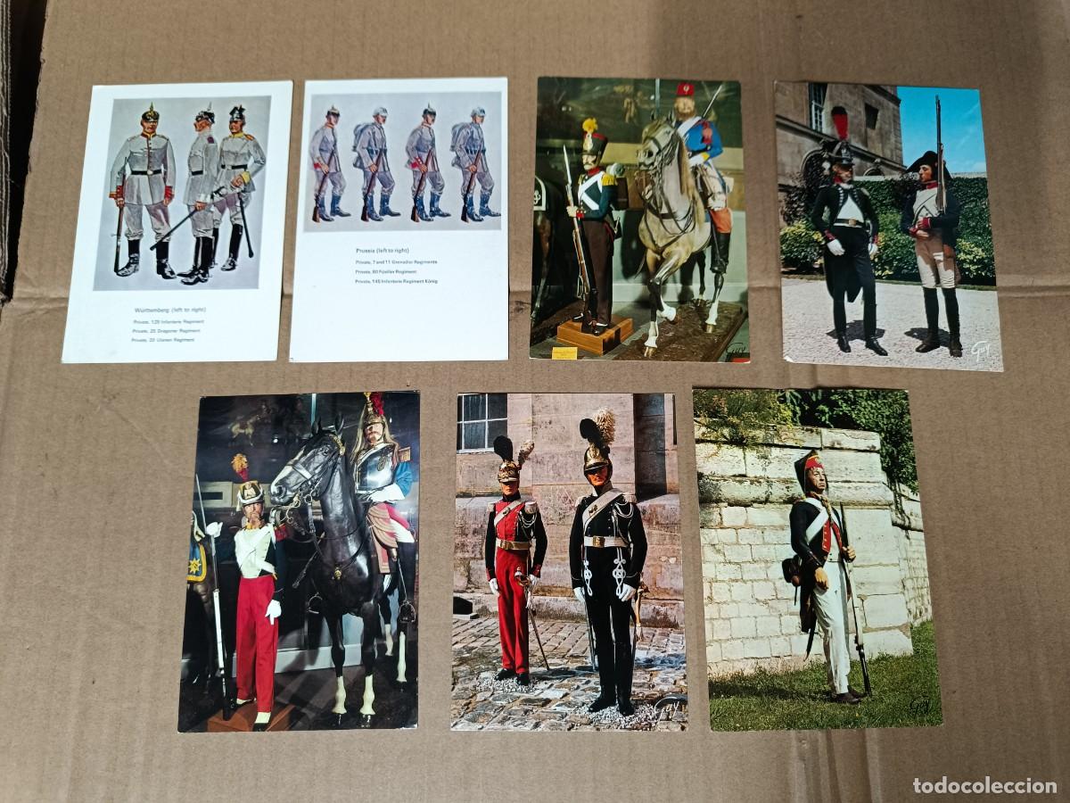 Militaria: LOTE DE 7 ANTIGUAS POSTALES DE UNIFORMES MILITARES DE FRANCIA Y PRUSIA, ALEMANIA -S1