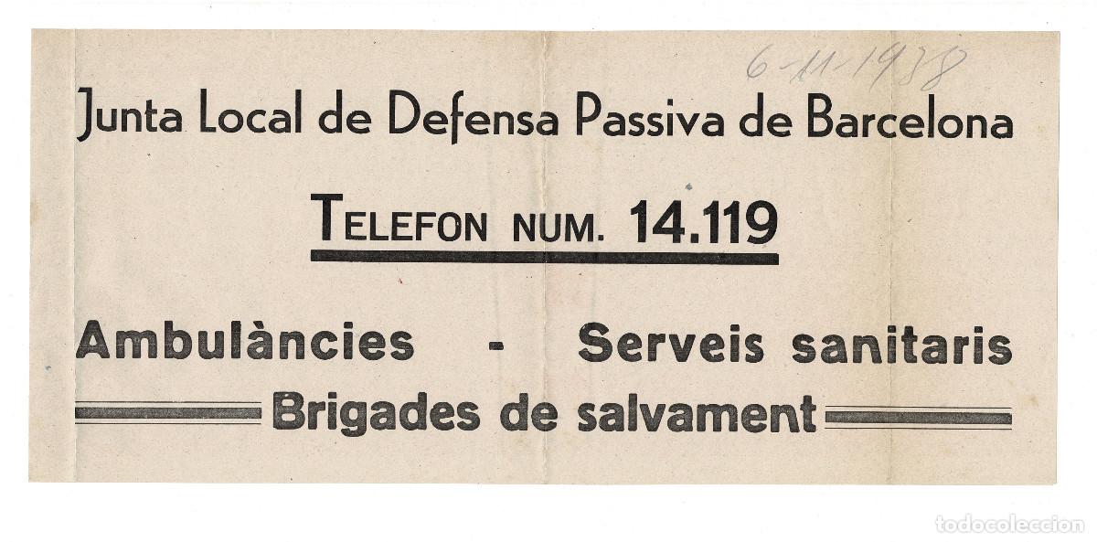Militaria: JUNTA LOCAL DE DEFENSA PASIVA DE BARCELONA, ENCARGADA DE PROTEGER A LA POBLACI&Oacute;N CIVIL BOMBARDEOS.