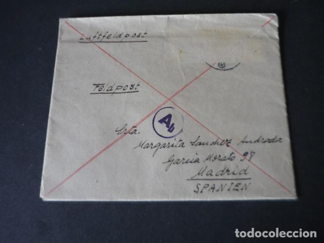 Militaria: DIVISION AZUL CARTE DE DIVISIONARIO CARLOS CRUSSET A SU MADRINA RUSIA 1943 CON SOBRE FELDPOST