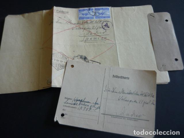 Militaria: DIVISION AZUL CONJUNTO DE CORRESPONDENCIA DE DIVISIONARIO A OCHOA Y RUIZ CAPILLAS ENVIADA Y RECIBIDA