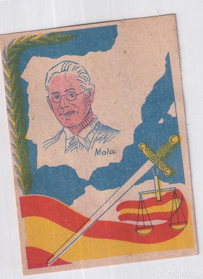 Militaria: Cromo patri&oacute;tico Guerra Civil Mola . 8 x 6 cm