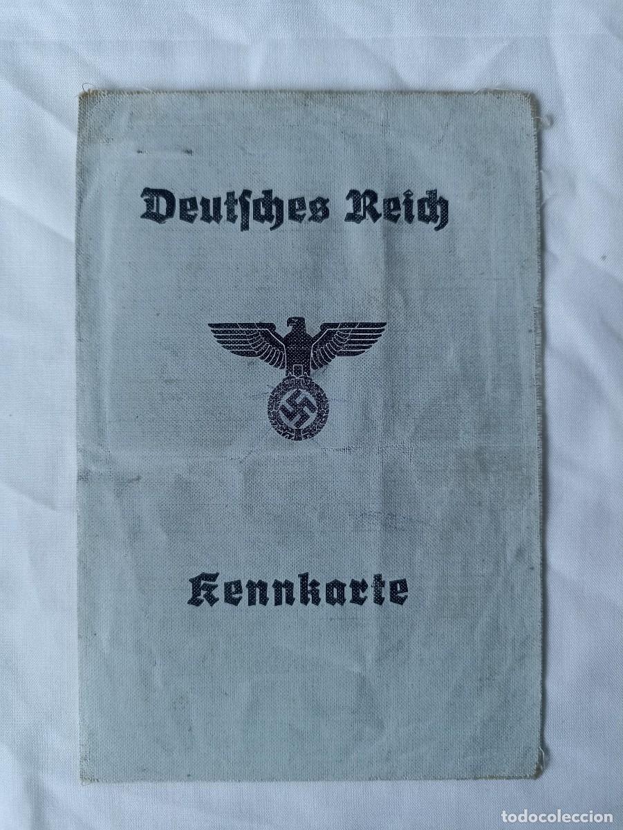 Militaria: Tarjeta de identificaci&oacute;n, kennkarte original (III Reich Hitler- Nazi- Alemania) WWII de 1944