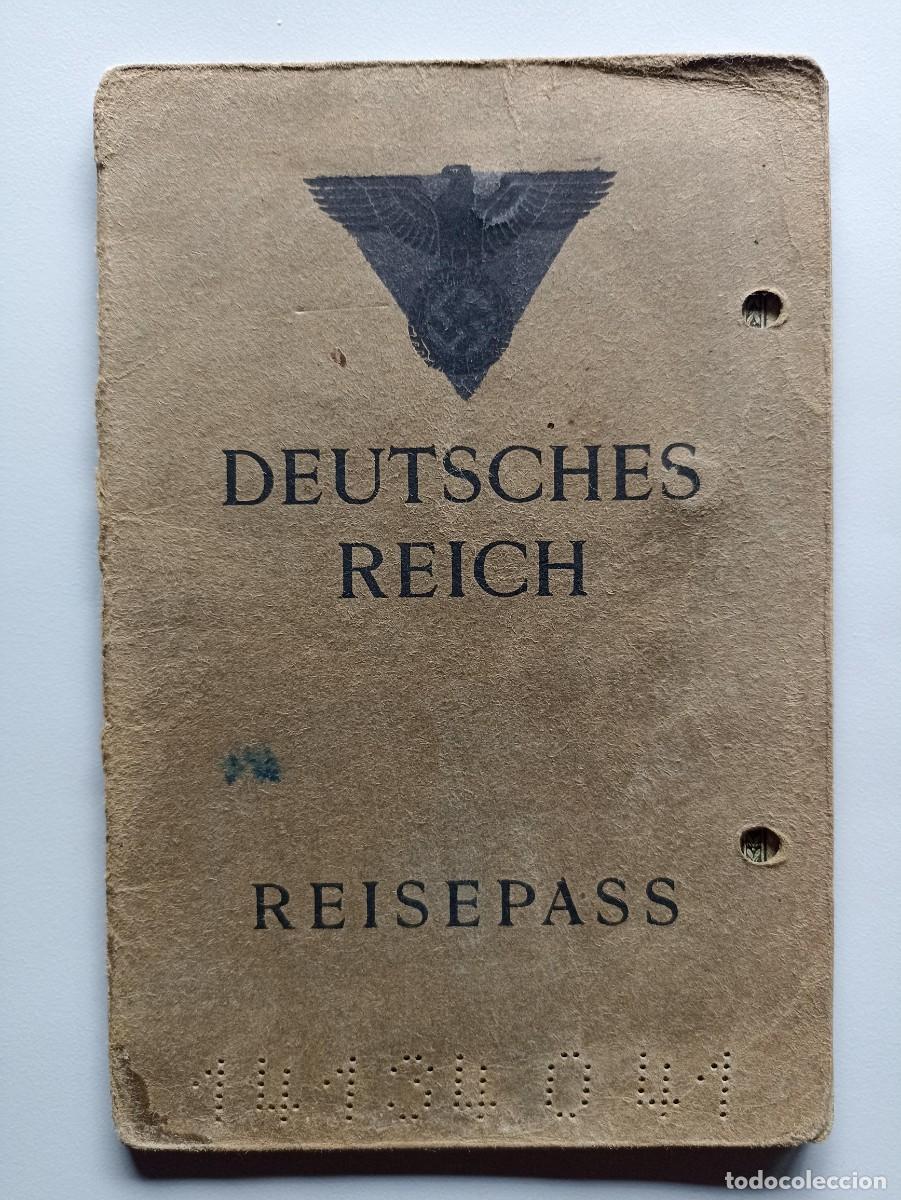Militaria: Reisepass, pasaporte original (III Reich Hitler- Nazi- Alemania) WWII de 1942