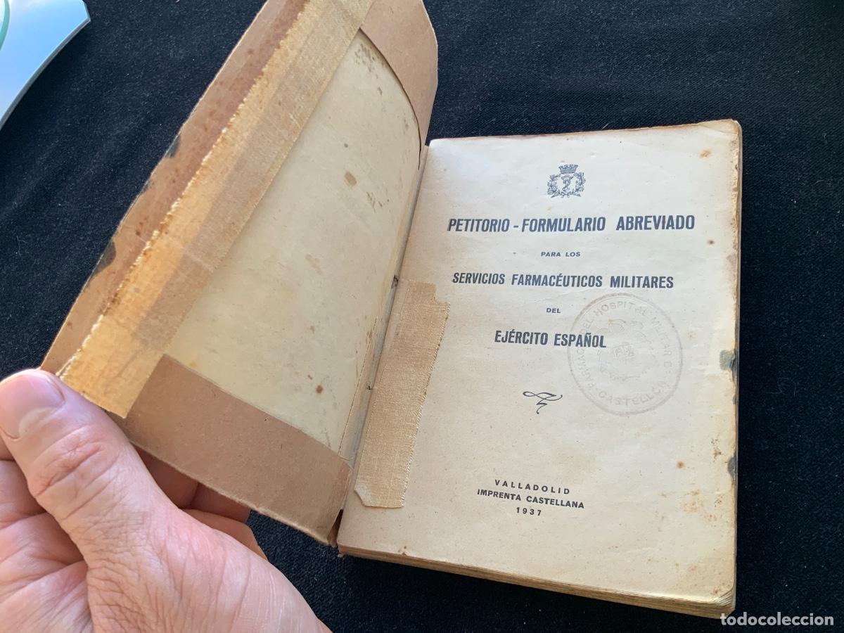 Militaria: Escaso ejemplar!, petitorio-formulario abreviado, farmacia militar ejercito espa&ntilde;ol, castellon 1937.