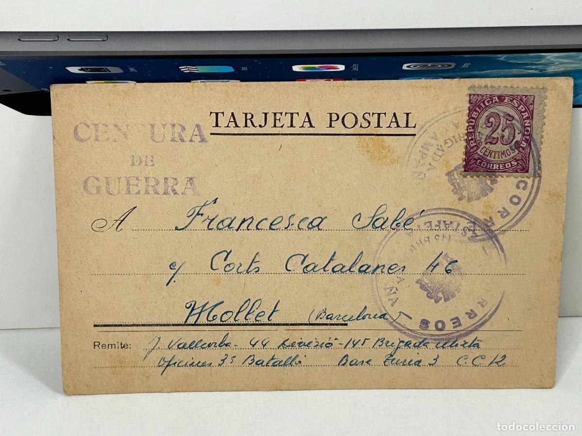Militaria: ANTIGUA TARJETA POSTAL MILITAR CENSURA DE GUERRA 1938 REP&Uacute;BLICA ESPA&Ntilde;OLA