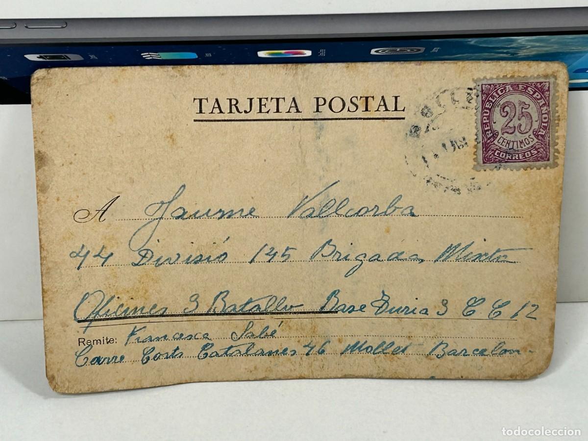 Militaria: ANTIGUA TARJETA POSTAL MILITAR REP&Uacute;BLICA ESPA&Ntilde;OLA 1938