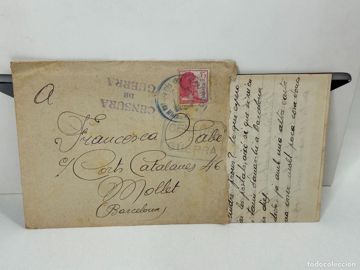 Militaria: ANTIGUA CARTA MILITAR CENSURA GUERRA REP&Uacute;BLICA ESPA&Ntilde;OLA