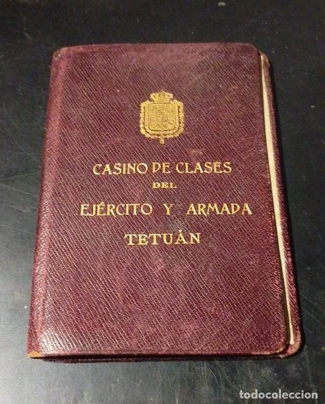 Militaria: carnet del casino de clases del ejercito y la armada de Tetu&aacute;n 1926 (unico en tc)