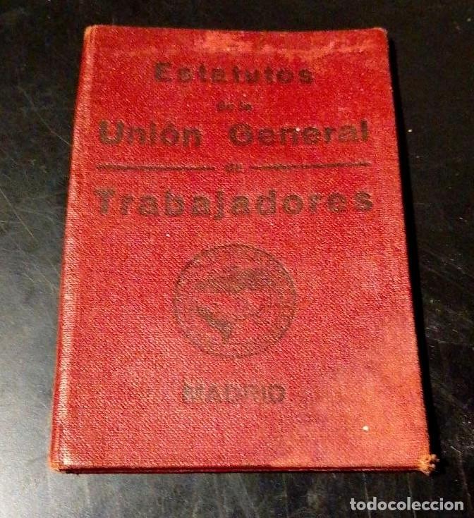 Militaria: carnet de la union general de trabajadores 1936 Madrid