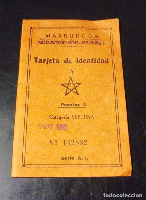 Militaria: protectorado espa&ntilde;ol de Marruecos tarjeta de identidad 1956